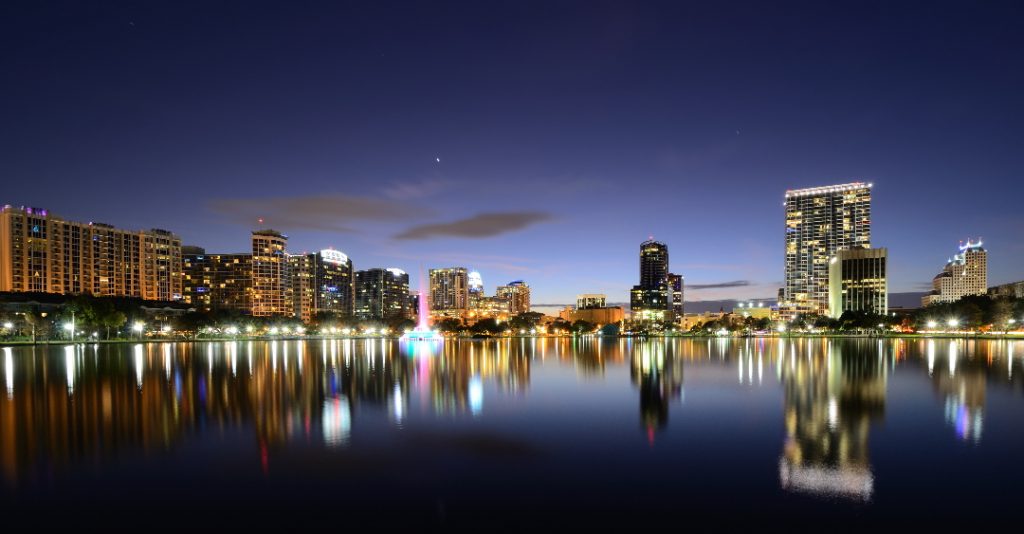 Orlando Skyline at night 400k