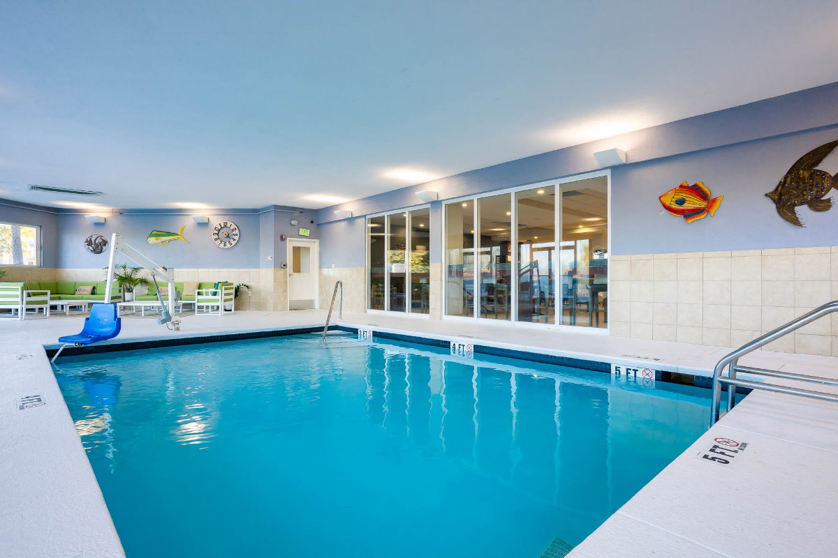Interior Pool and Pool Deck