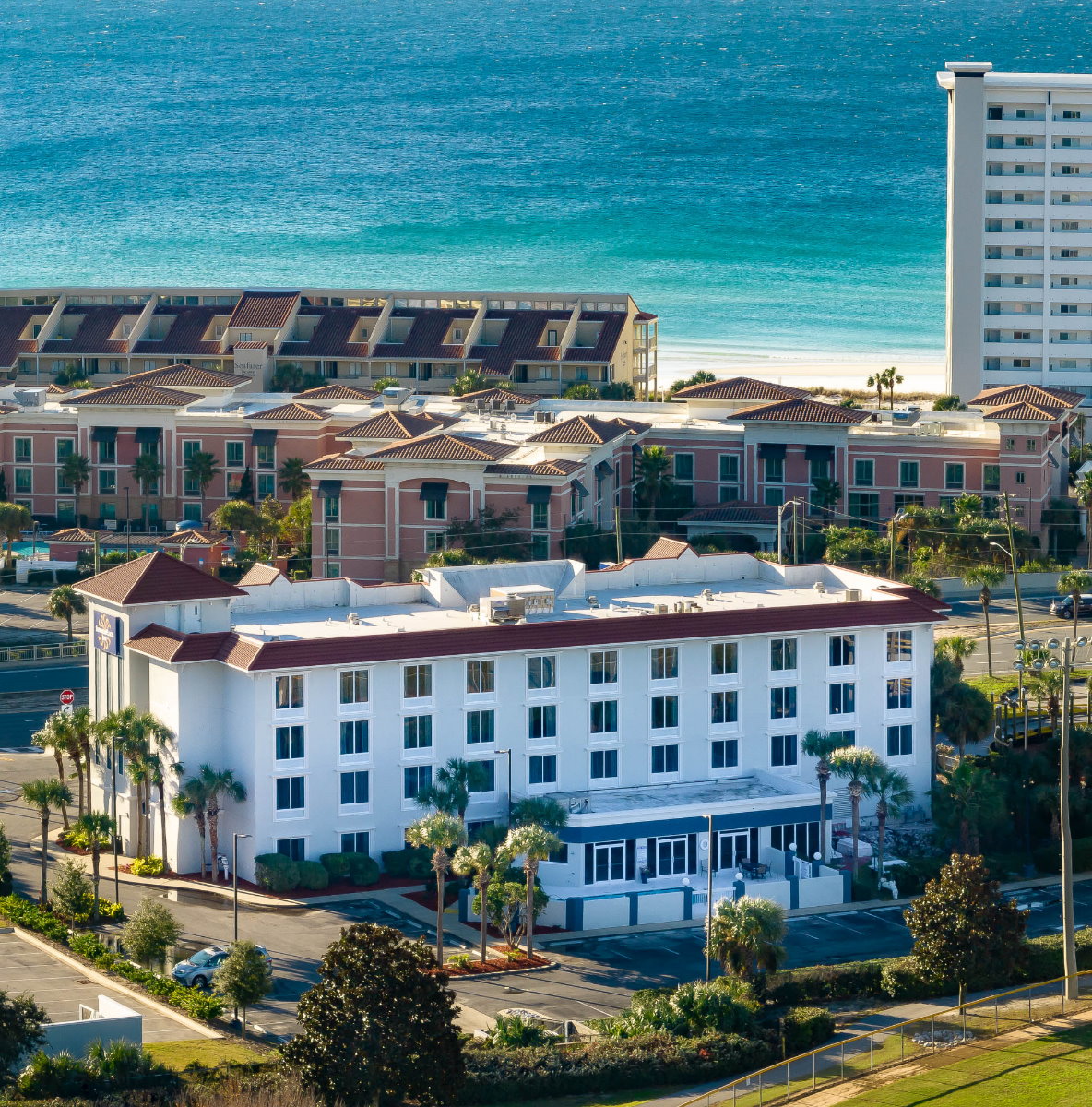 Summerplace Exterior from Drone with View of the sea